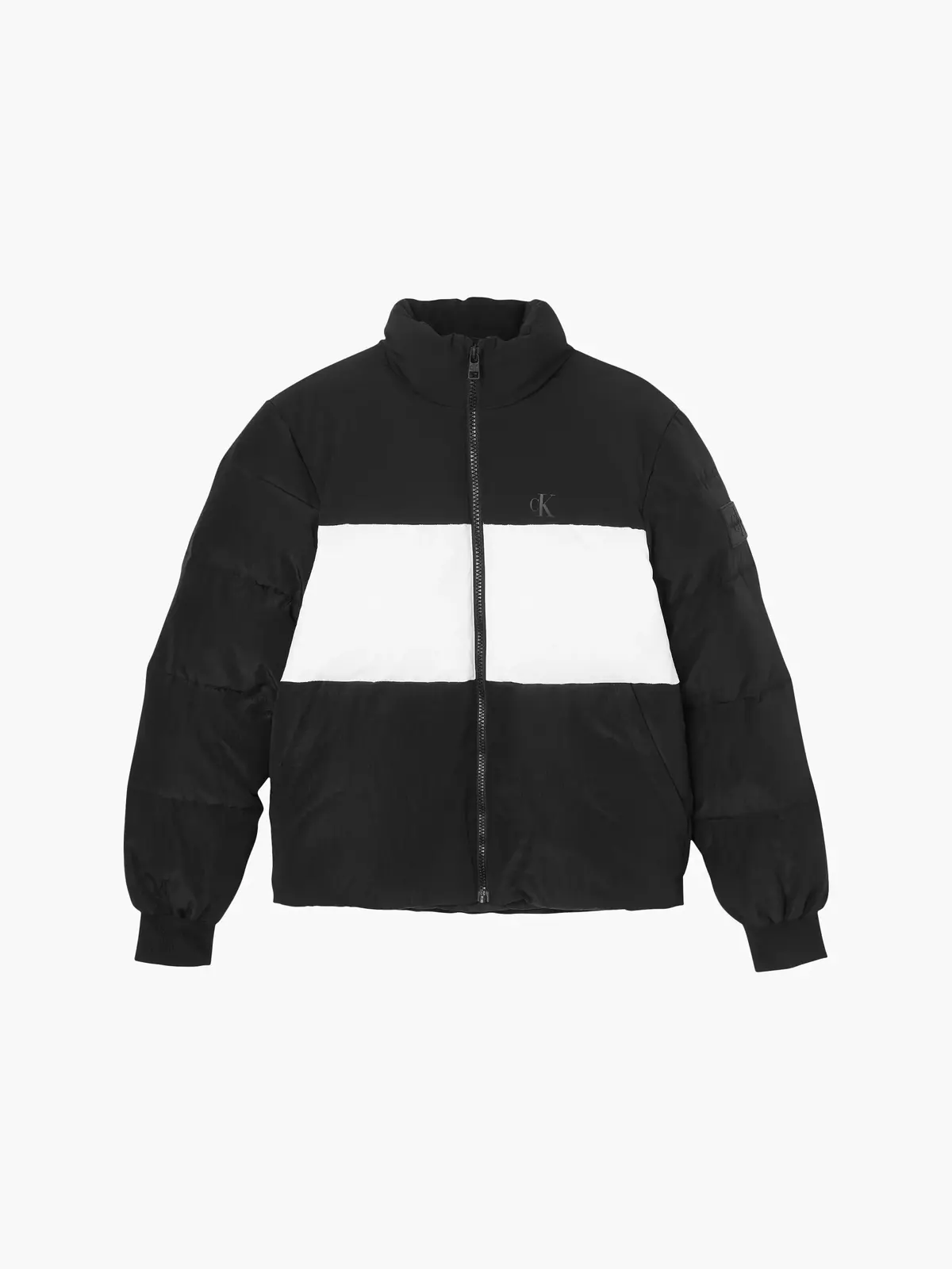 Calvin Klein COLORBLOCK NON-DOWN Erkek Siyah Şişme Mont