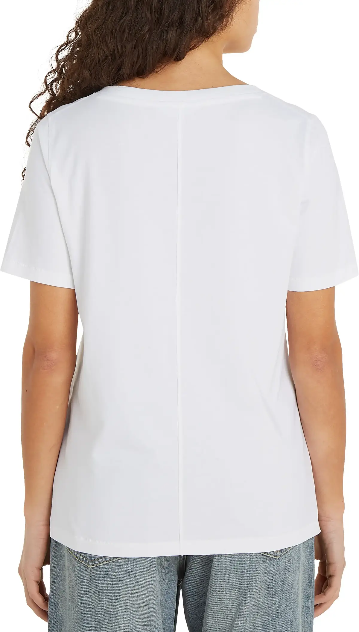 Tommy Hilfiger MODERN REGULAR FLAG, YCF Beyaz Kadın T-Shirt & Polo