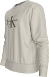 Calvin Klein LS EU 350TERRY MONOLOGO CN SWTSH Beyaz Erkek Sweatshirt