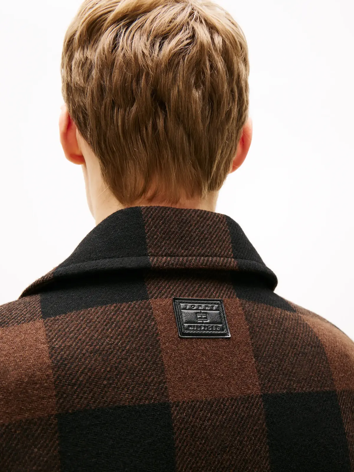 Tommy Hilfiger WOOL DBL FACE CHECK, 0M7 Kahverengi Erkek Ceket