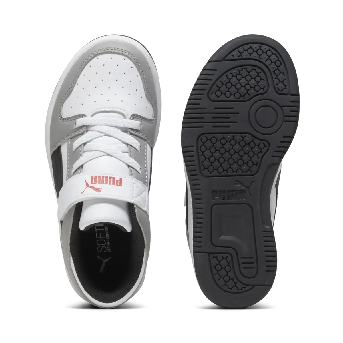 Puma Rebound Layup Lo SL V PS Beyaz Çocuk Spor Ayakkabı