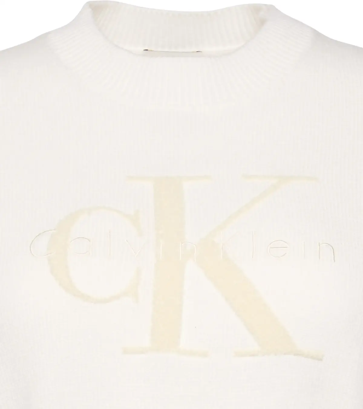Calvin Klein CHUNKY COTTON GRAPHIC VEST Kadın Beyaz T-Shirt