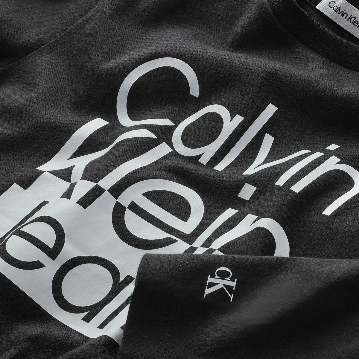 Calvin Klein BOX LOGO T-SHIRT LS Erkek Siyah T-Shirt