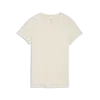 Puma ESS ELEVATED Tee TK W Bej Kadın T-Shirt