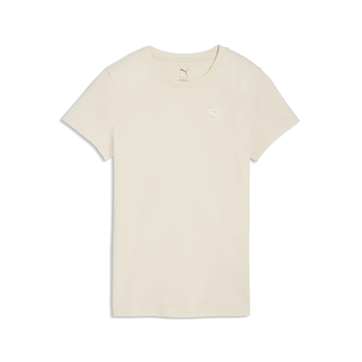 Puma ESS ELEVATED Tee TK W Bej Kadın T-Shirt