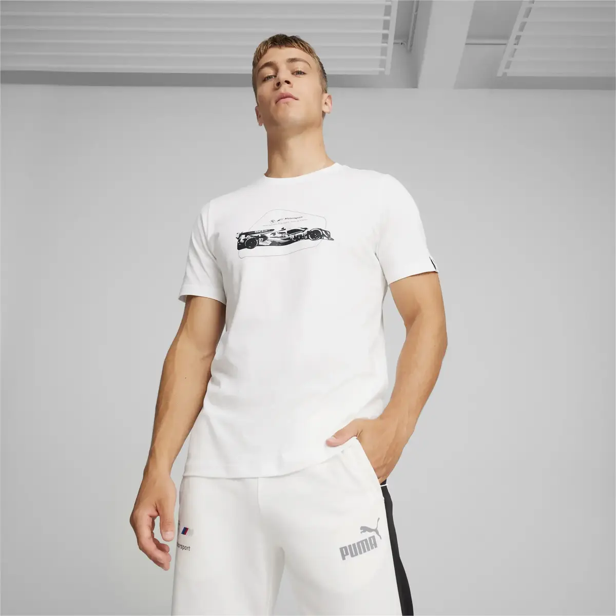 Puma BMW MMS ESS Graphic Tee Beyaz Erkek T-Shirt