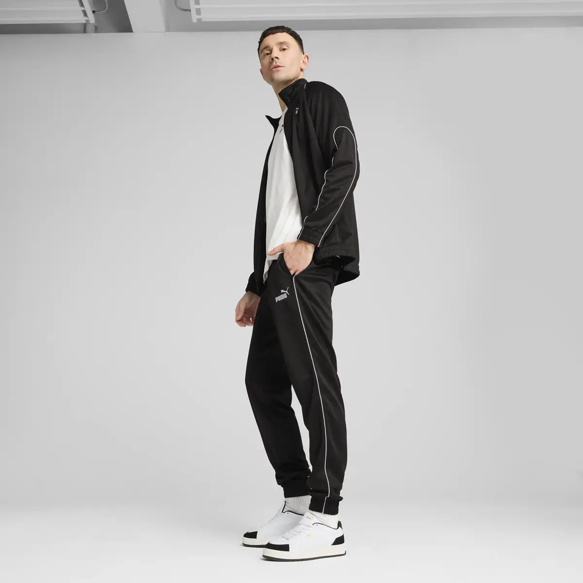 PUMA SPORT Poly Track Jacket Siyah Erkek Fermuarlı Üst