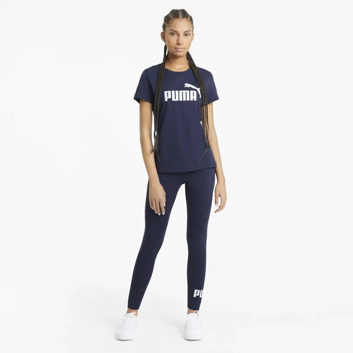 Puma ESS Logo Leggings Lacivert Kadın Tayt