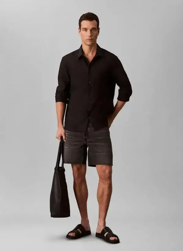 Calvin Klein BLACK FOG CLASSIC SHORT 7IN REGE Siyah Erkek Şort