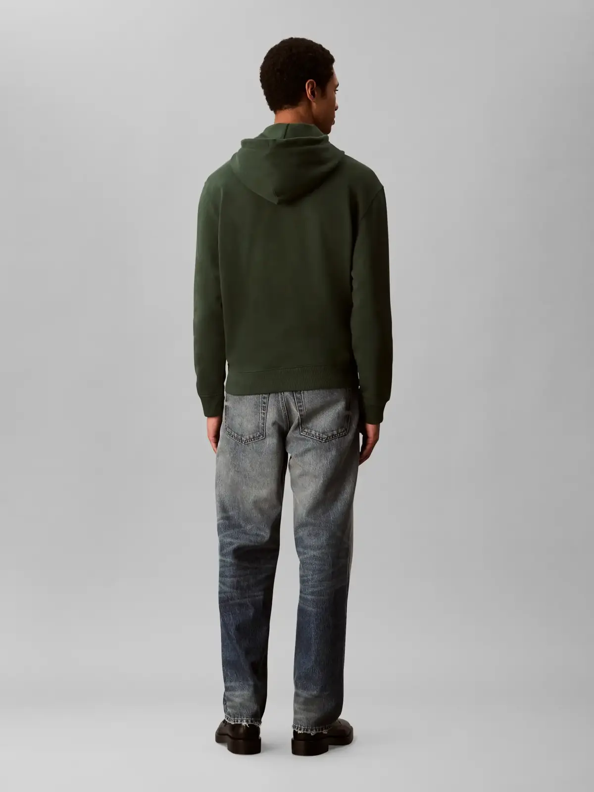 Calvin Klein LS EU 350TERRY MONOG, LLG Yeşil Erkek Hoodie