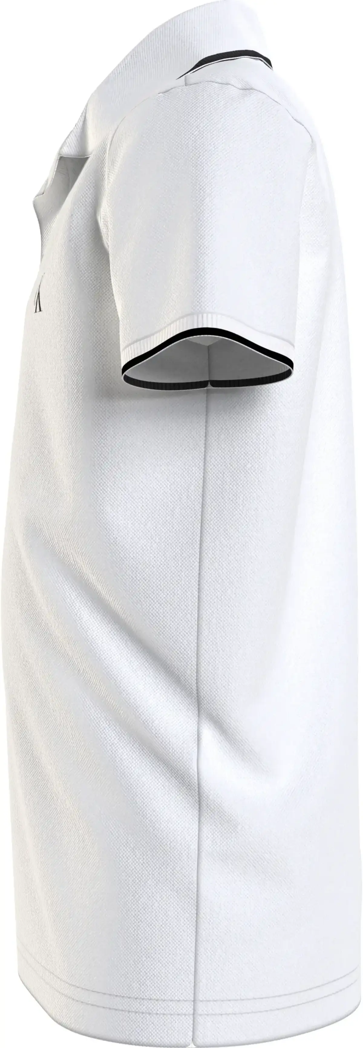 Calvin Klein MONOGRAM TIPPING FIT Erkek Beyaz Polo T-Shirt
