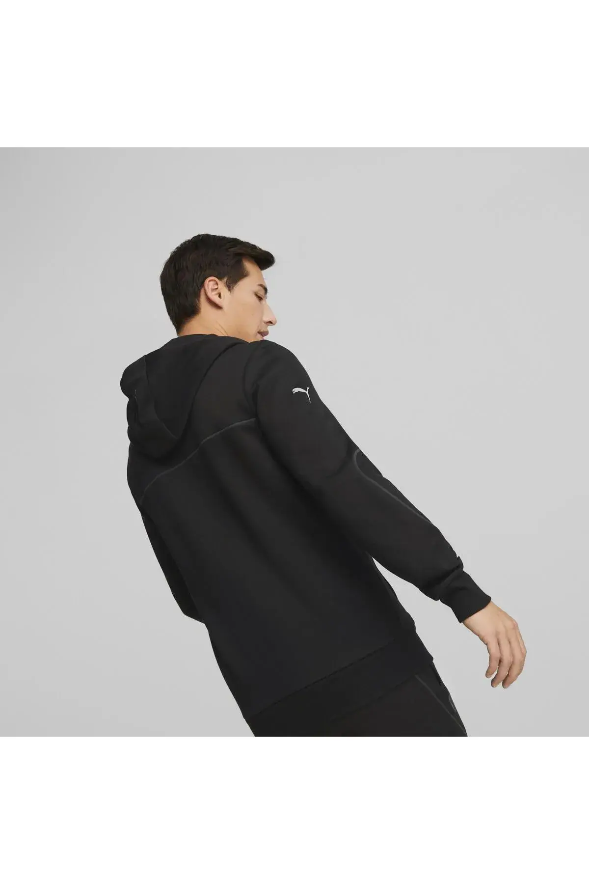 Puma Ferrari Style Hooded Jacket Siyah Erkek Fermuarlı Sweatshirt