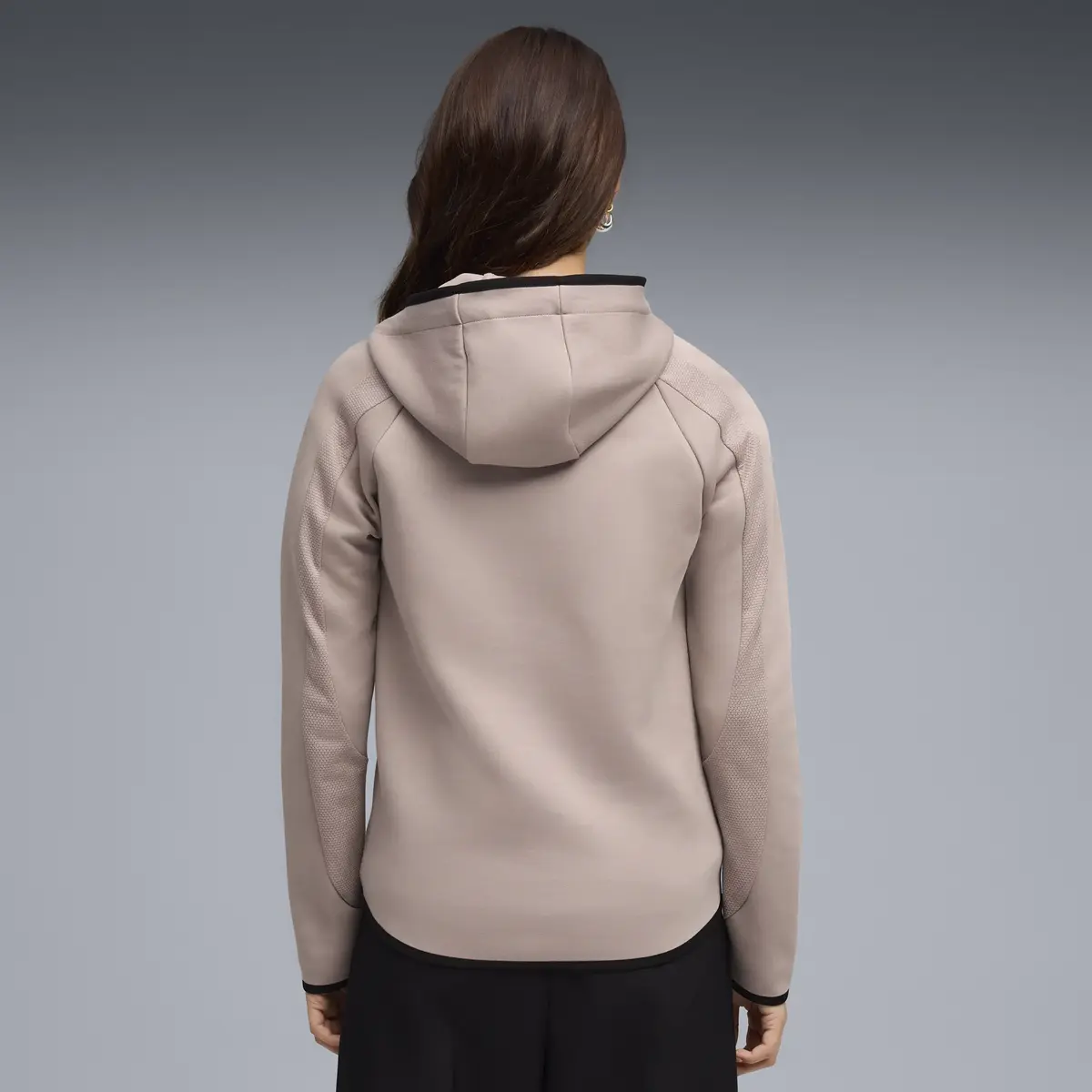 Puma EVOSTRIPE Full-Zip Hoodie DK Açık Kahve Kadın Kapüşonlu Sweatshirt