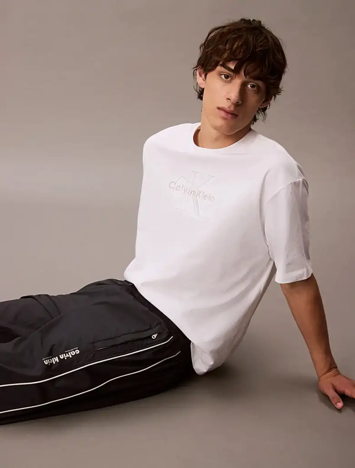 Calvin Klein RELAXED CRINKLE NYLON TRACK PANT Antrasit Erkek Pantolon