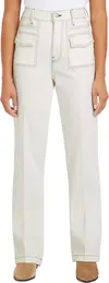 Tommy Hilfiger RELAXED BOOTCUT HW C, YBL Beyaz Kadın Jean Pantolon