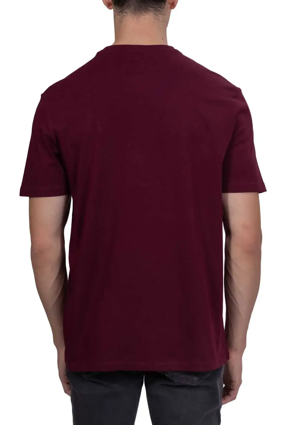 Calvin Klein SS SMOOTH CTTN SOLID CREWNK TEE Bordo Erkek Tişört