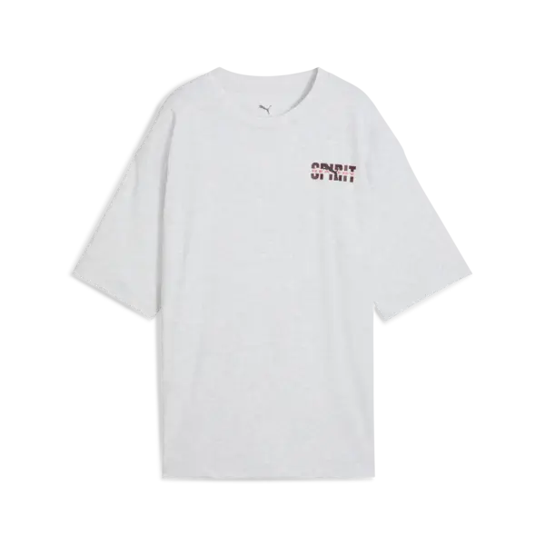 Puma WARDROBE ESS Graphic Tee Gri Unisex T-Shirt & Polo