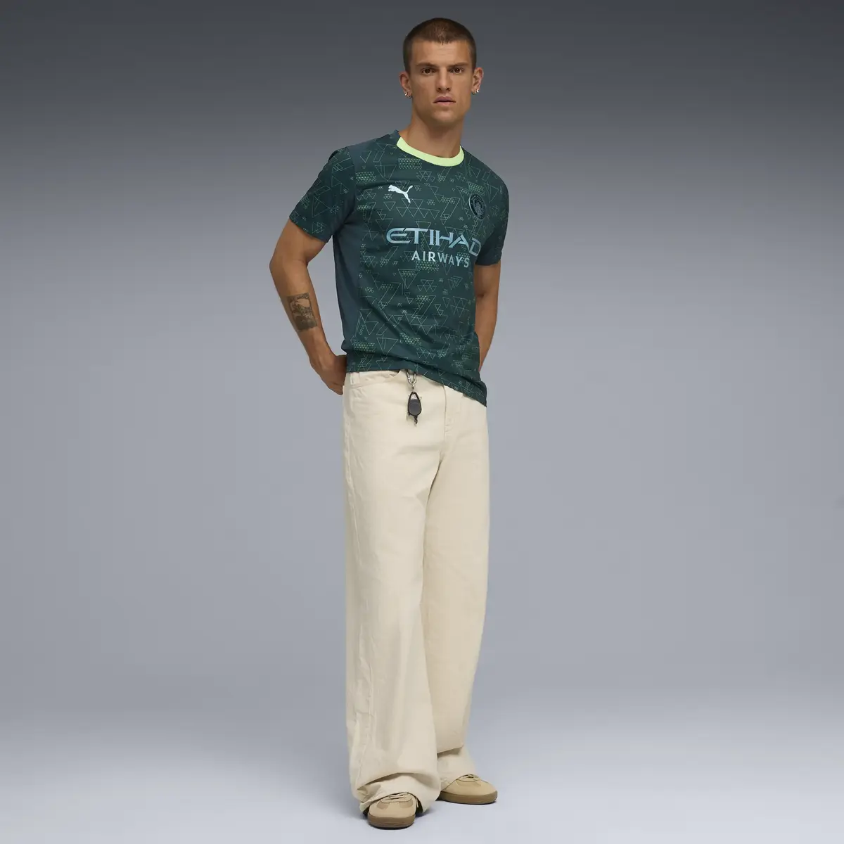 Puma MCFC 4th Jersey Replica Yeşil Erkek Forma