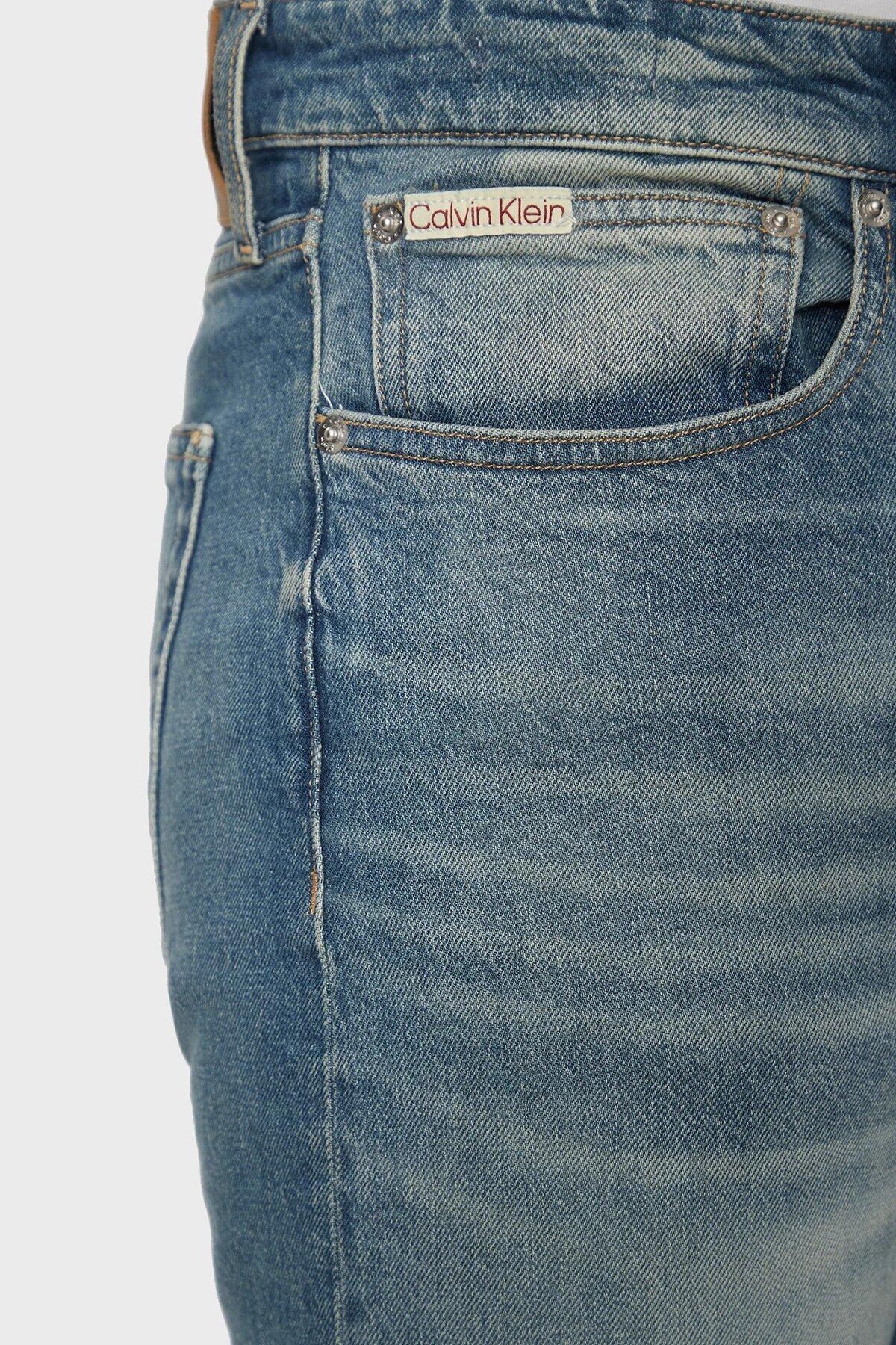 Calvin Klein SLIM, 1A4 Mavi Erkek Kot Pantolon