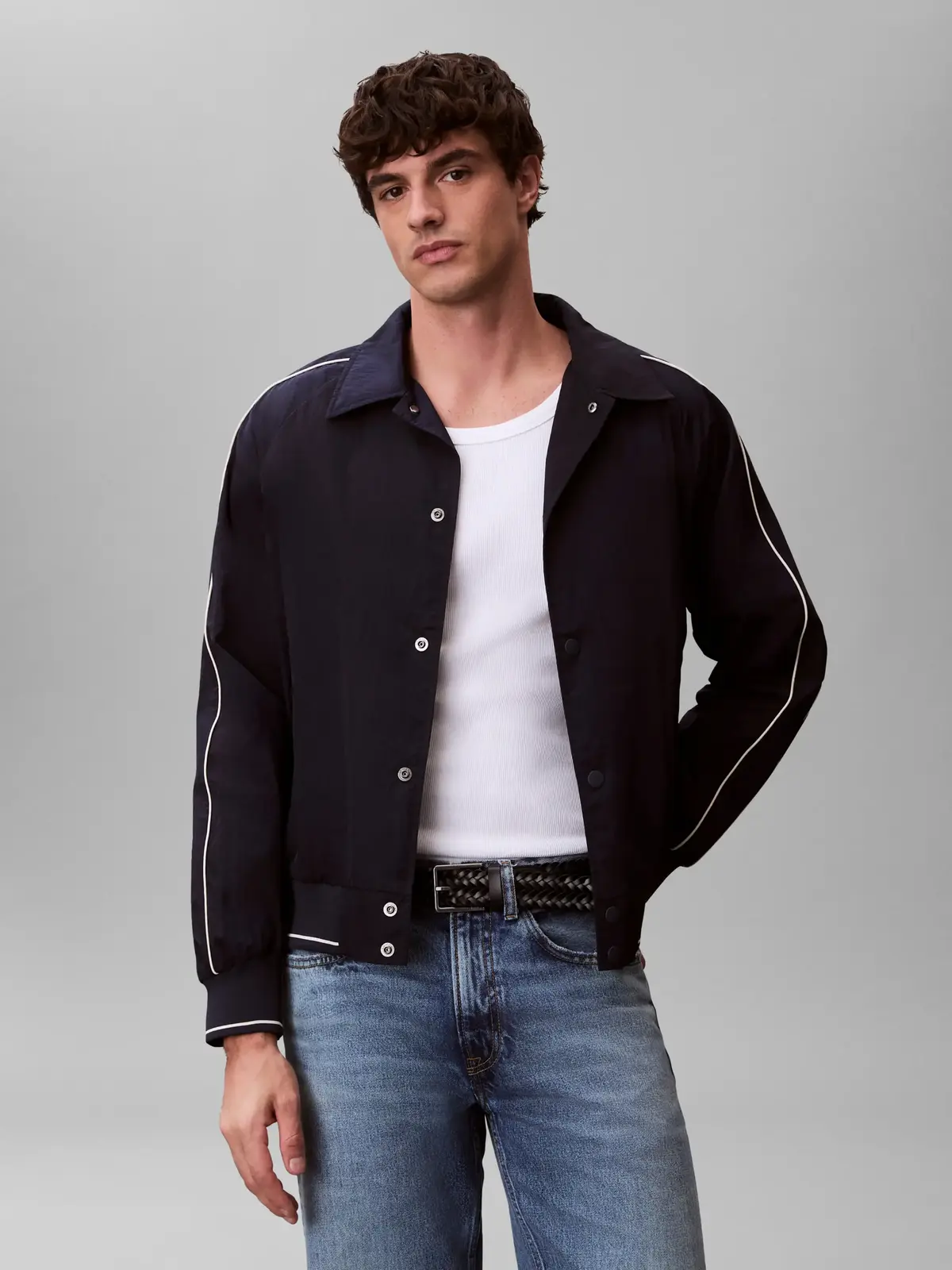 LS NYLON SNAP BOMBER, CEF, S