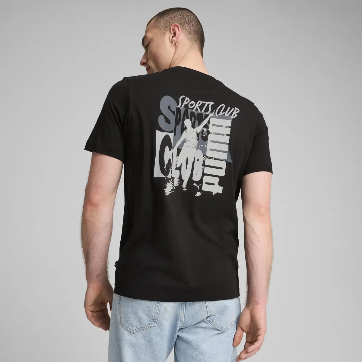Puma GRAPHICS Sports Club Tee Siyah Erkek T-Shirt