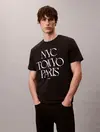 Calvin Klein SS 20S TC FLAGSHIP C, UB1 Siyah Erkek T-Shirt