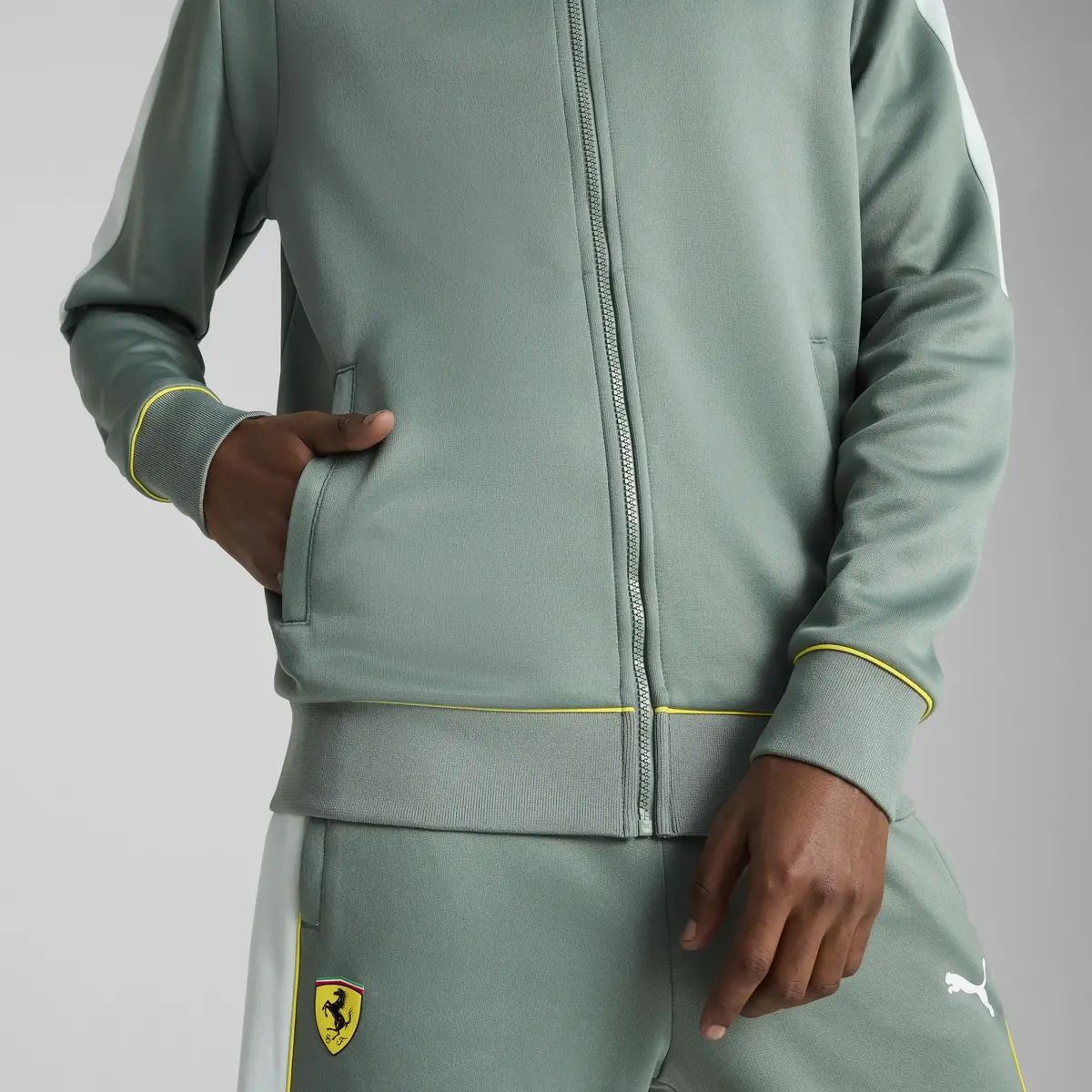 PUMA Ferrari Race MT7 Jacket Yeşil Erkek Ceket