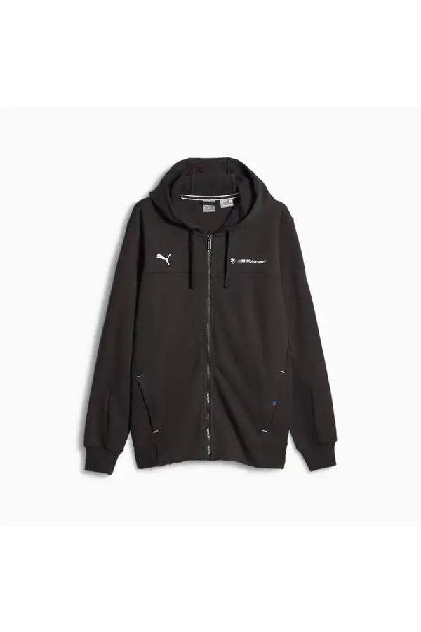 Puma BMW MMS Hdd Sweat Jacket Siyah Erkek Fermuarlı Sweatshirt