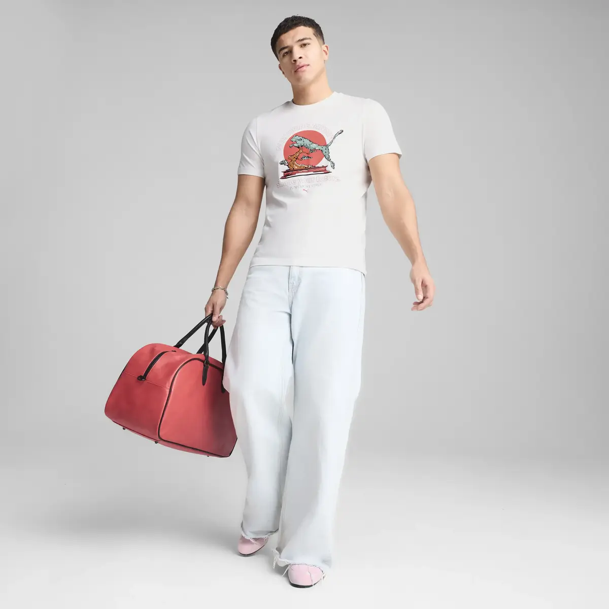 Puma GRAPHICS PUMA Bonsai Tee Beyaz Erkek T-Shirt