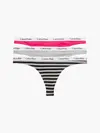 Calvin Klein THONG 3PK Kadın Gri Tanga Set