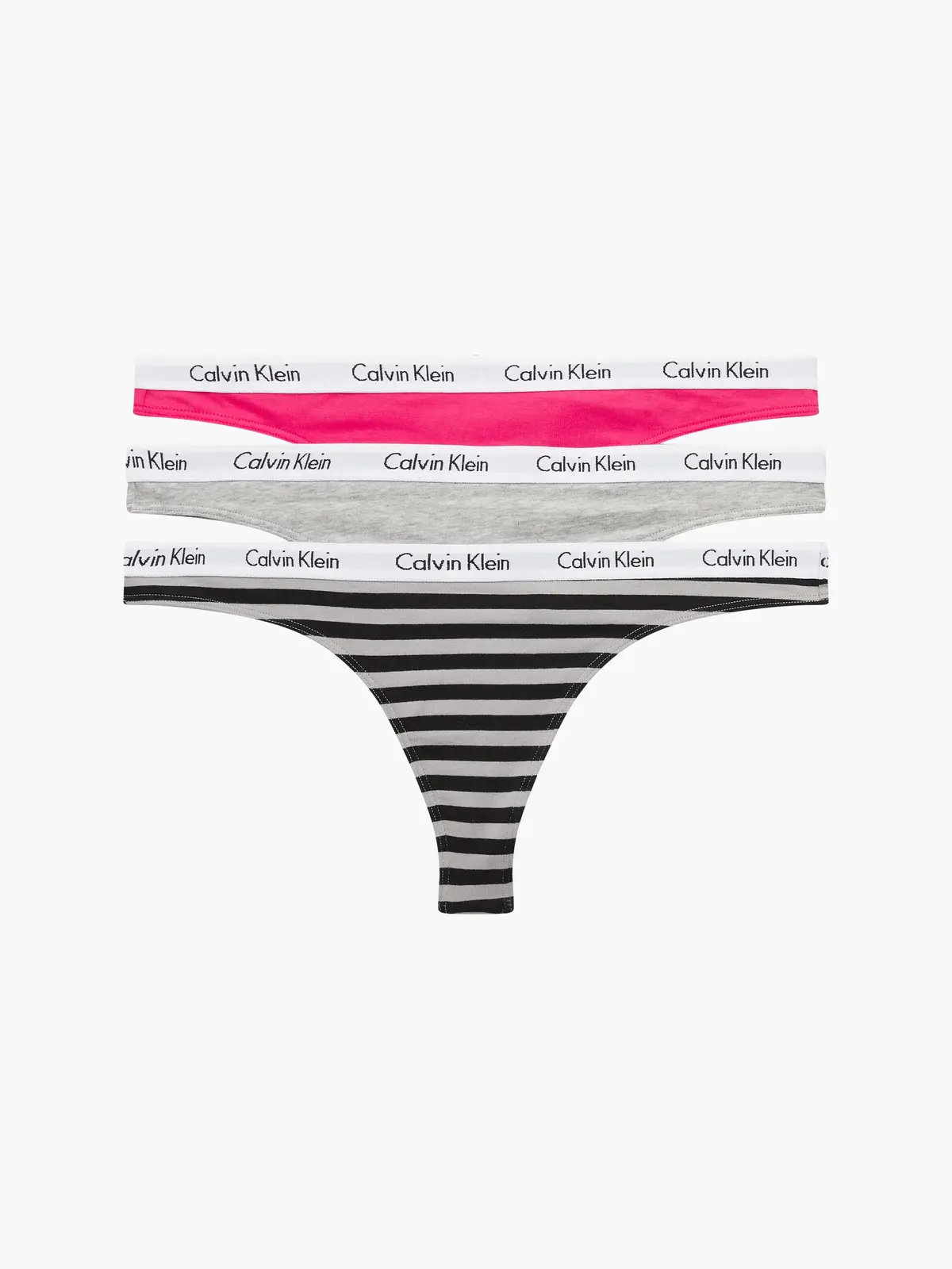 Calvin Klein THONG 3PK Kadın Gri Tanga Set