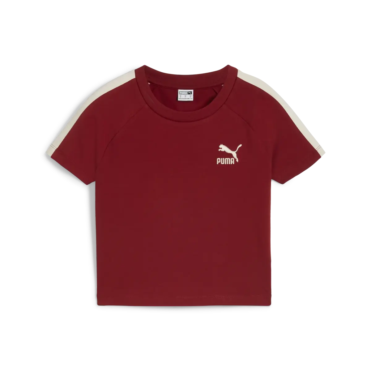 Puma ICONIC T7 Baby Tee Bordo Kadın T-Shirt