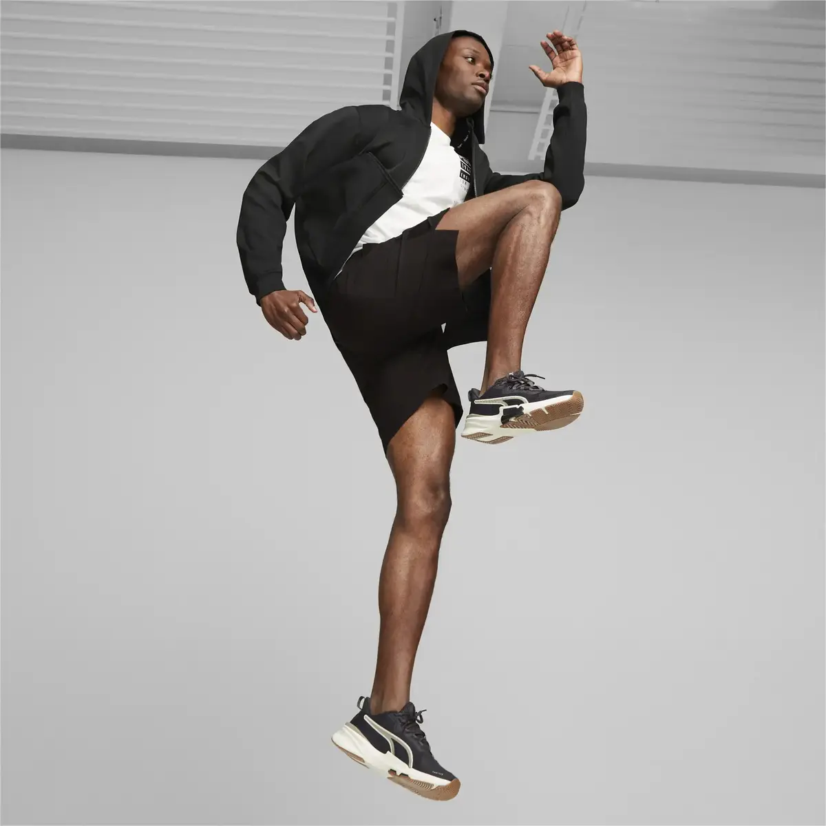 Puma Fit Double Knit FZ Hoodie Siyah Erkek Hoodie
