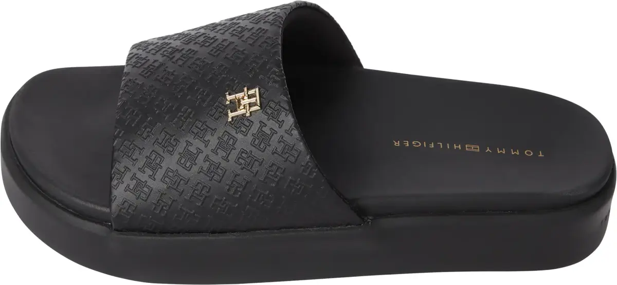 Tommy Hilfiger PLATFORM MONOGRAM PO, BDS Siyah Kadın Terlik