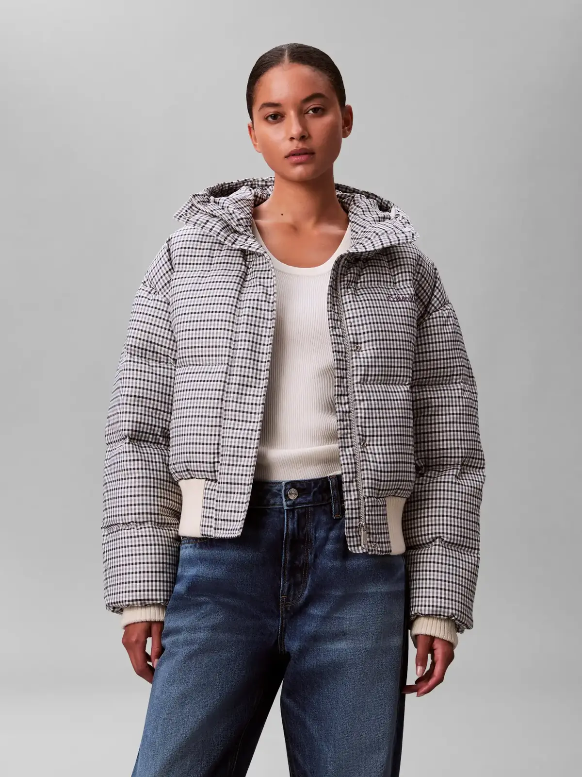 Calvin Klein YD NYLON INSULATED D, 5GE Siyah Kadın Mont