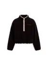 Calvin Klein SHERPA 1/4 ZIP CONTR, UB1 Siyah Kadın Sweatshirt