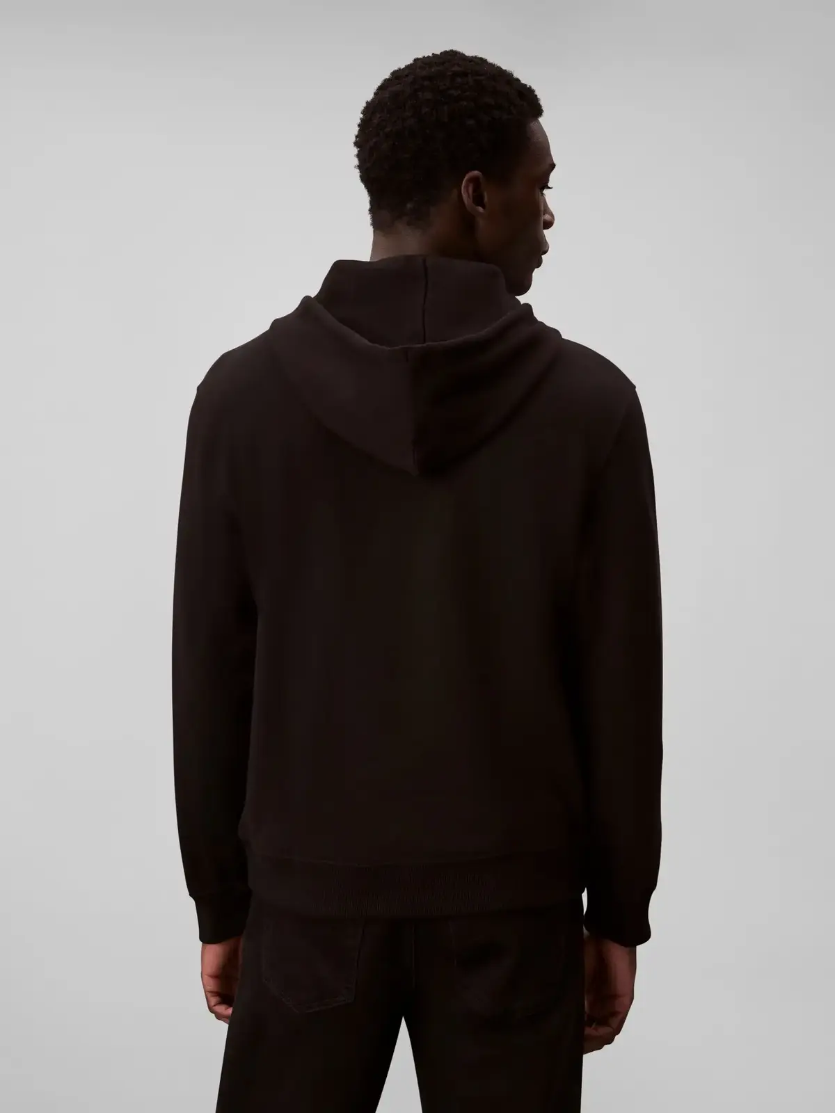 Calvin Klein LS EU 350TERRY CKNY Siyah Erkek Kapüşonlu Sweatshirt