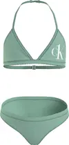 Calvin Klein TRIANGLE BIKINI SET Kadın Yeşil Bikini Takımı