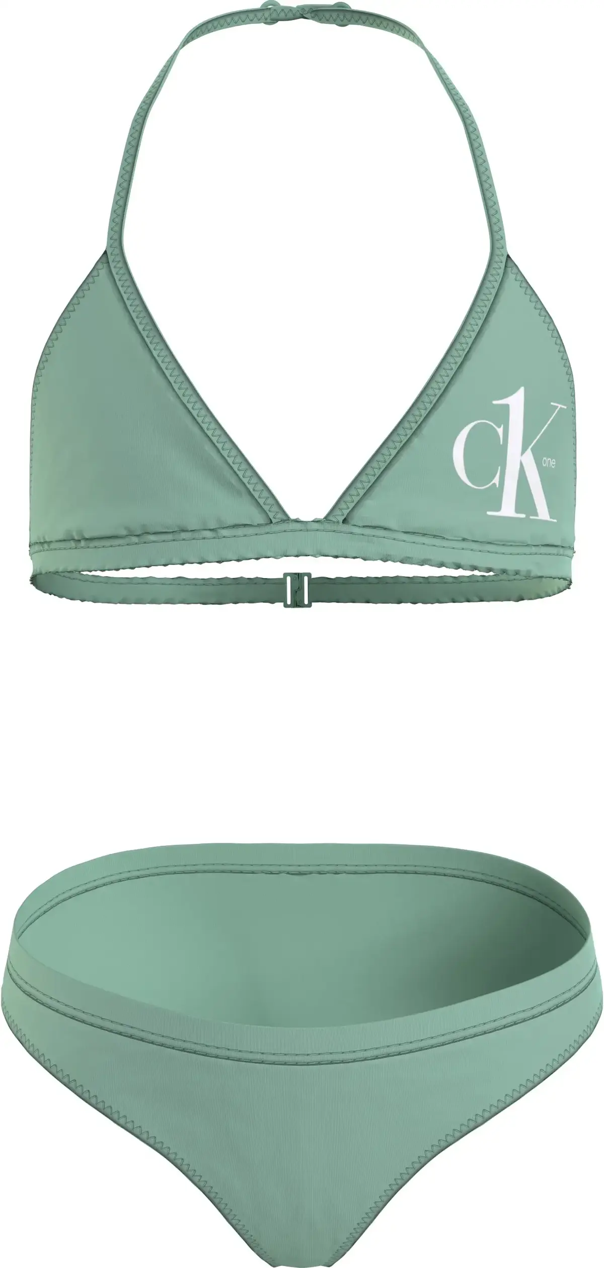 Calvin Klein TRIANGLE BIKINI SET Kadın Yeşil Bikini Takımı