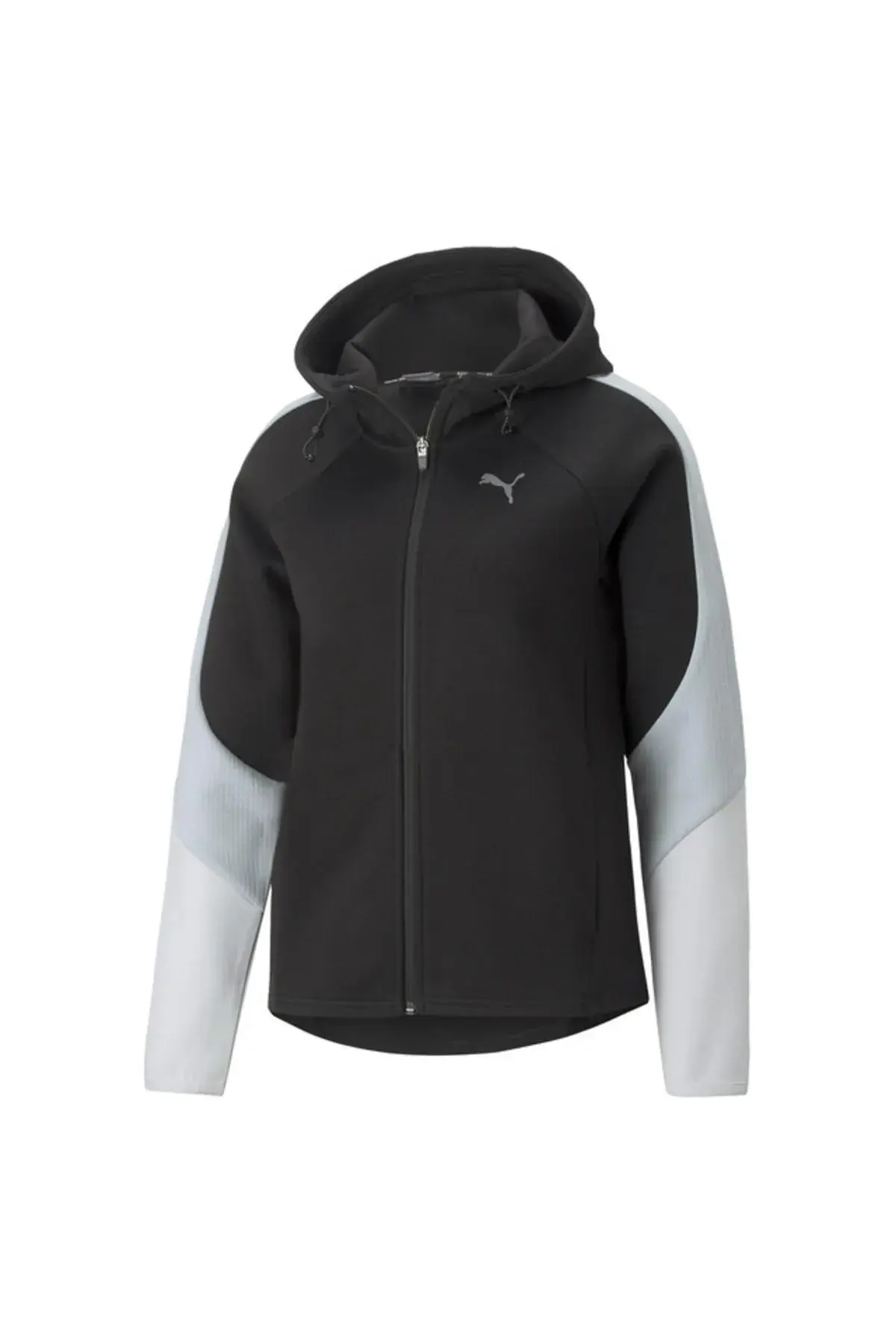Puma Evostripe Full-Zip Hoodie Siyah Kadın Fermuarlı Hoodie