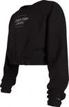 Calvin Klein METALLIC BOX LOGO SW Kadın Siyah Sweatshirt
