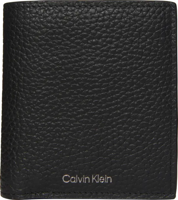Calvin Klein FOIL EMBOSS SLIM TRIFOLD w COIN Erkek Siyah Cüzdan