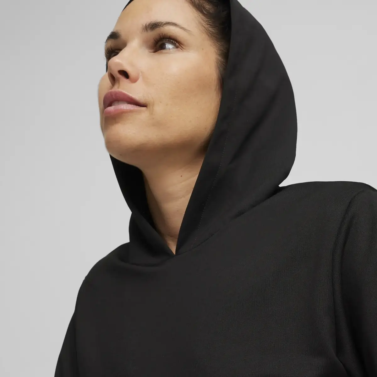 Puma BIG CAT FRENCH TERRY HOODIE Siyah Kadın Hoodie