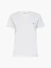 Calvin Klein SMALL CK C-NECK TOP Kadın Beyaz T-Shirt