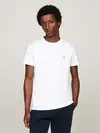 Tommy Hilfiger LUXURY INTERLOCK TEE, YBR Beyaz Erkek T-Shirt & Polo