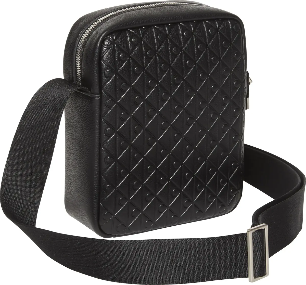 Calvin Klein EMBLEM AOP EMBOSS REPORTER Erkek Siyah Omuz Çanta