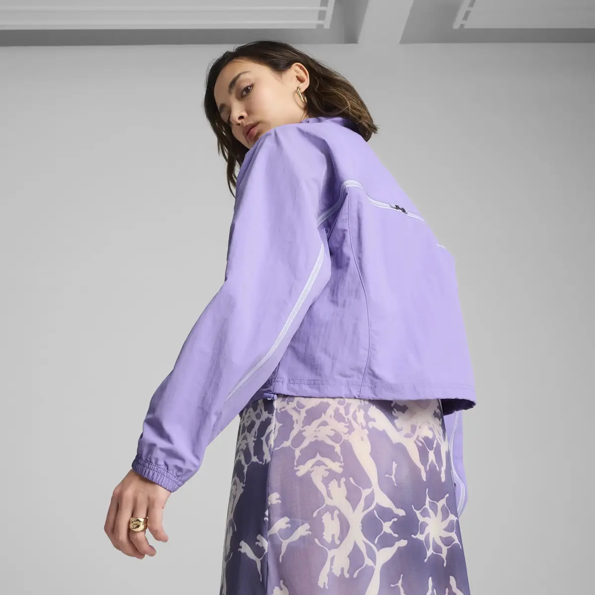 PUMA DARE TO Zip-Off Jacket Mor Kadın Ceket