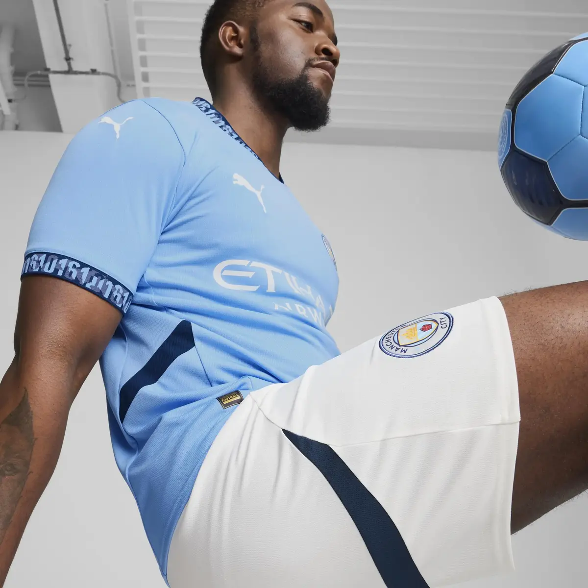 PUMA MCFC Home Jersey Replica Mavi Erkek Forma