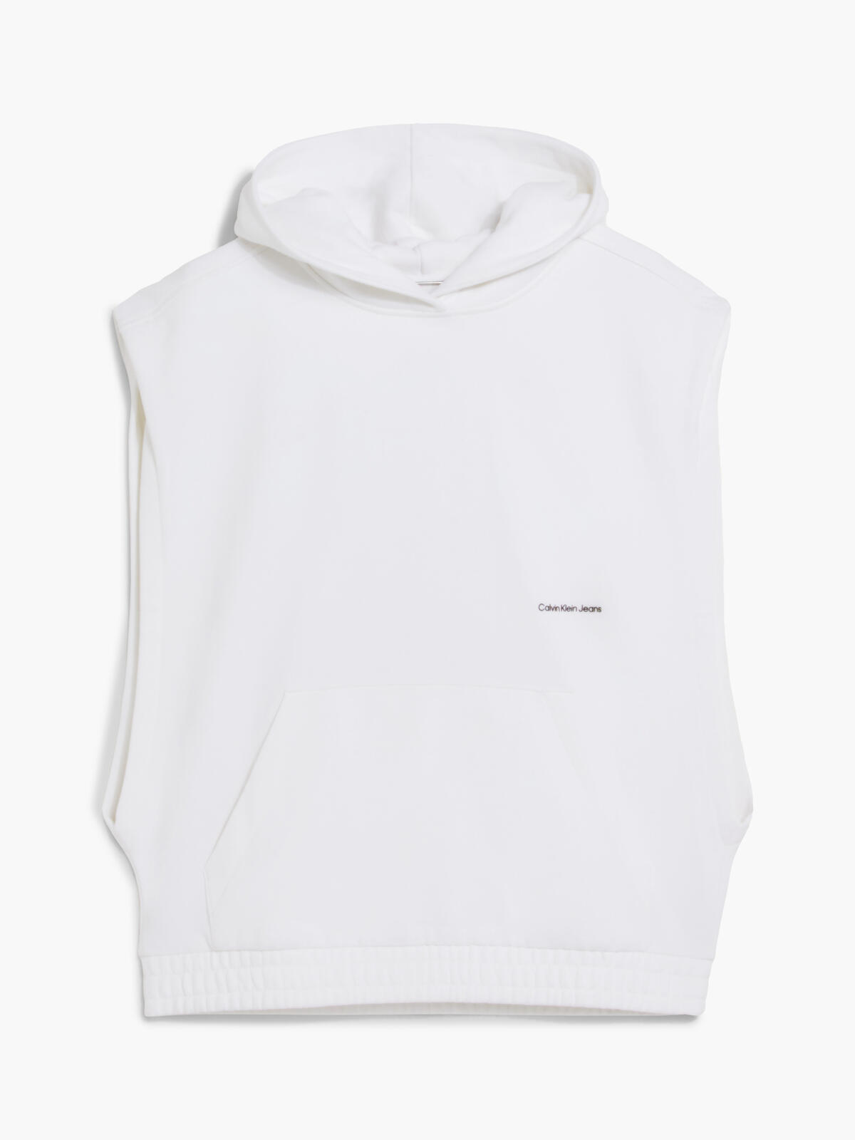 Calvin Klein OVERSIZED SLEEVELESS Erkek Beyaz Hoodie