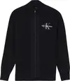 Calvin Klein MONOLOGO ZIP-THROUGH Erkek Siyah Kazak